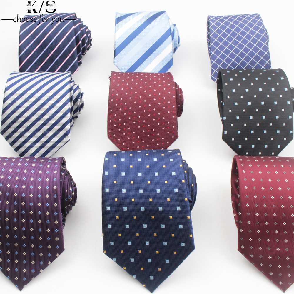Men Formal Wear With Tie - Men's Tie 8cm Stripe Dot Necktie