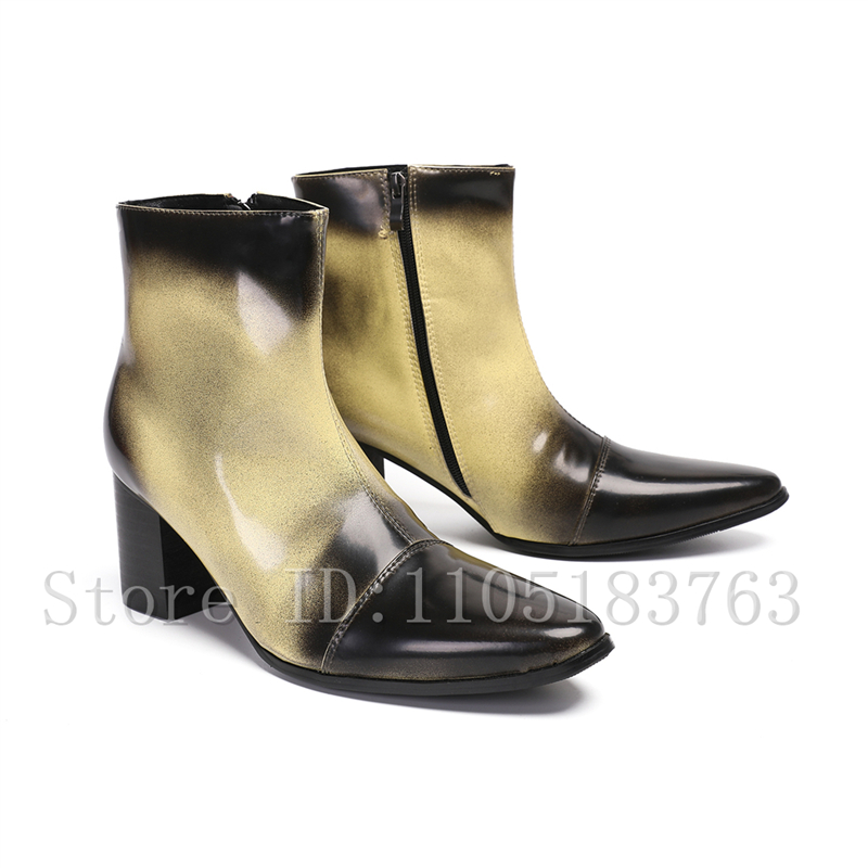 Men'S Formal Style - Men Fashion Gradient Color Ankle Boots