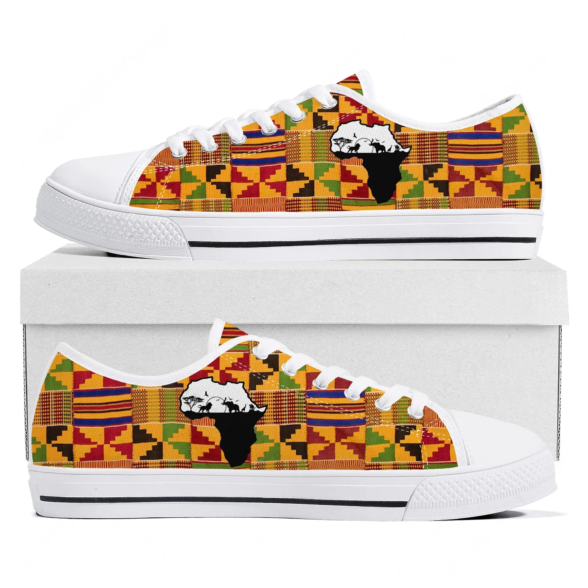 Men'S Ethnic & Formal Designer Wear Studio S - African Ethnic Culture Design Low Top