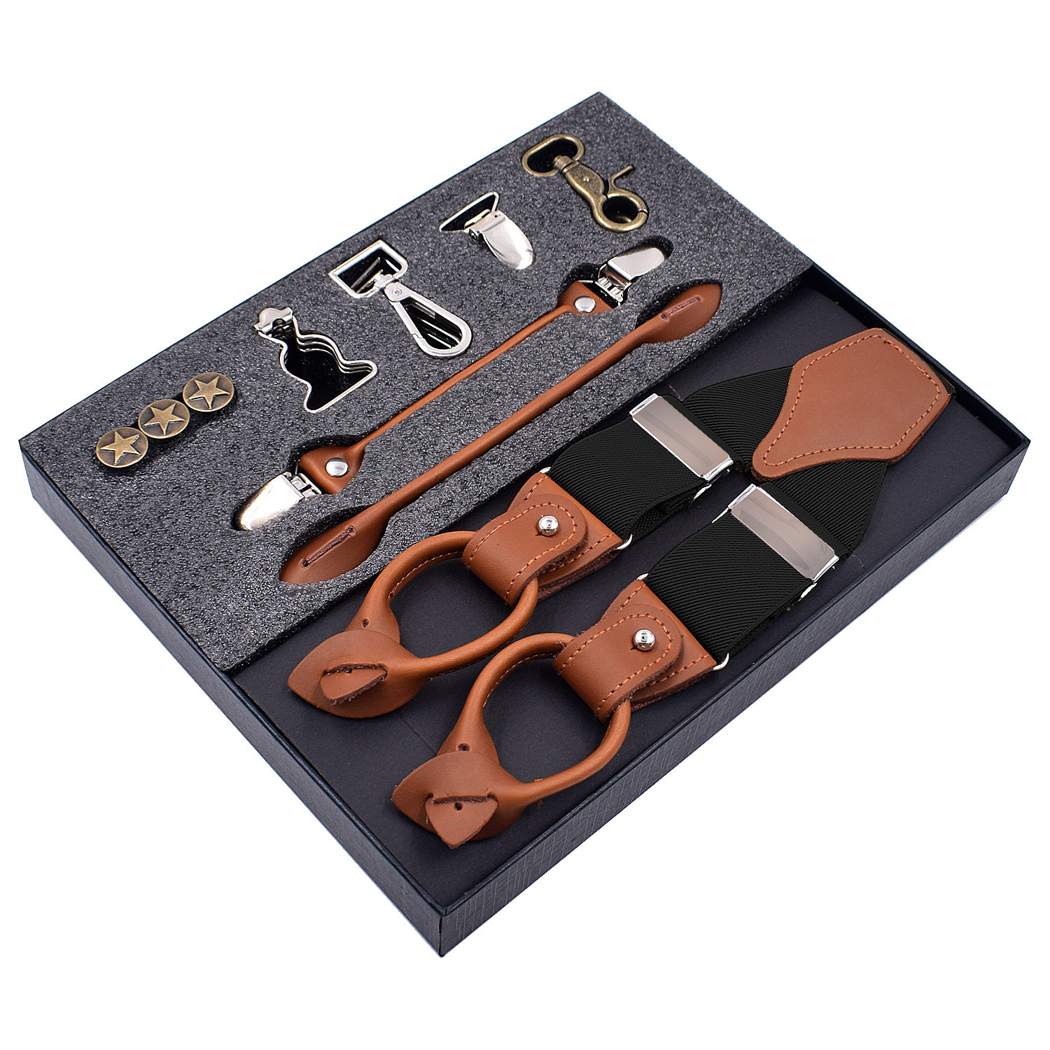 Men'S Formal Wear With Suspenders - Adult Multi-functional Combination Set of Straps