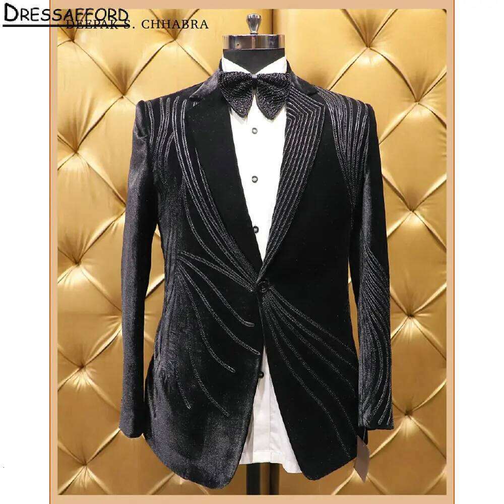 Black Velvet Formal Wedding Su - Men'S Formal Wear No Suit recension och pris