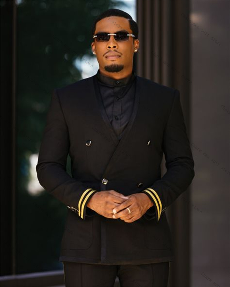 Black Men Suit Set 2 Piece Bla - Formal Wear For Men Yellow recension och pris