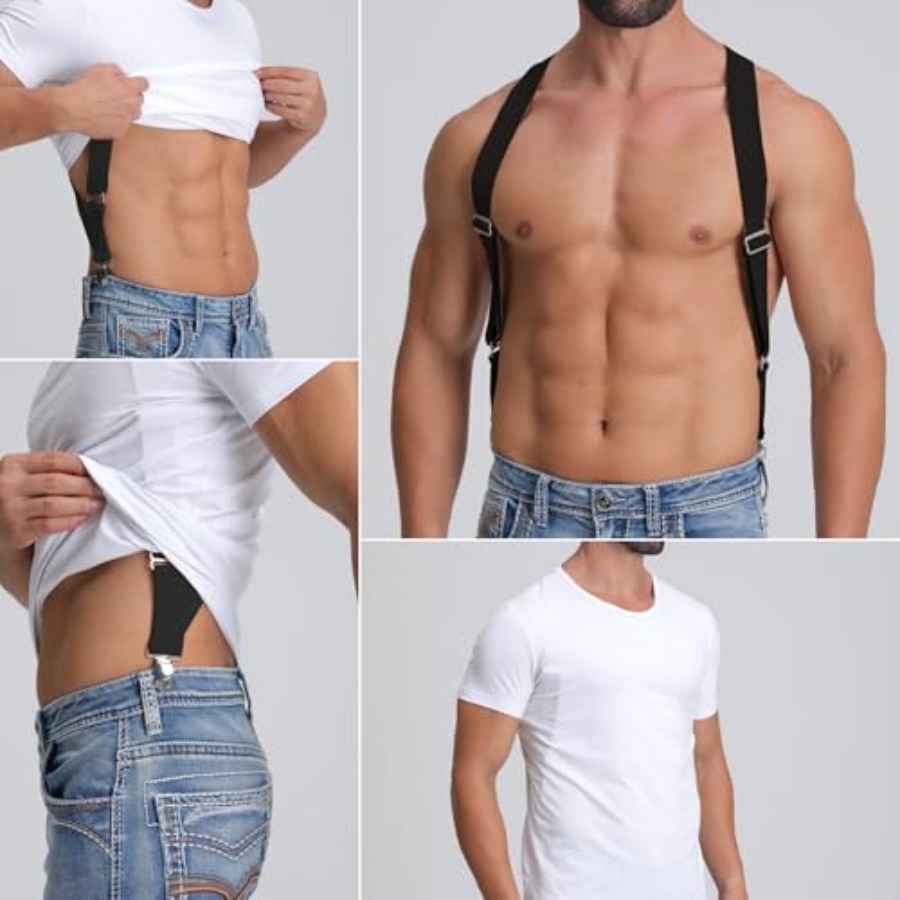 LazarsSpace 2 Clips Men's Susp - Men'S Formal Wear With Suspenders recension och pris