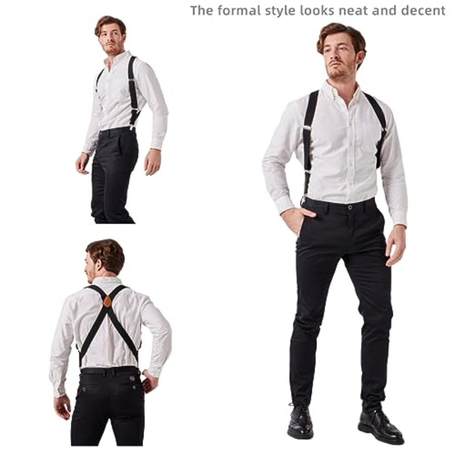 LazarsSpace 2 Clips Men's Susp - Men'S Formal Wear With Suspenders recension och pris