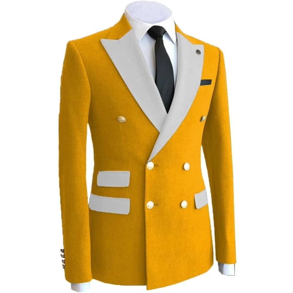 Yellow Business Groom Wear Hom - Formal Wear For Men Yellow recension och pris