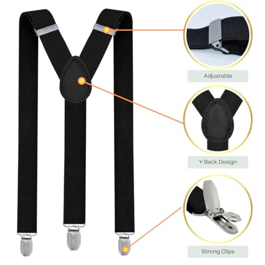 Men’s Suspenders and Bow Tie S - Men'S Formal Wear With Suspenders recension och pris