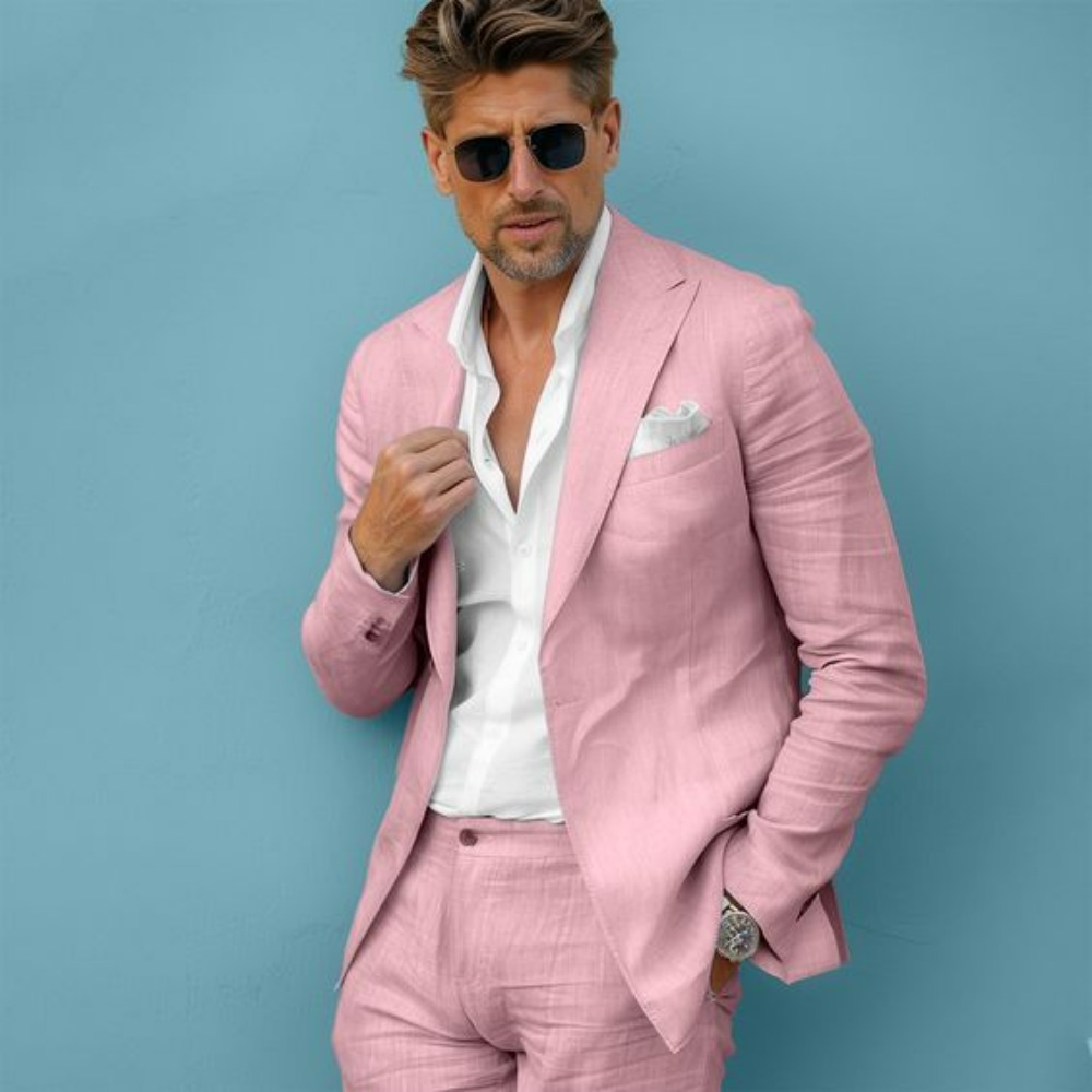 Linen Wedding Men Suits Slim F - Men'S Formal Wear No Suit recension och pris