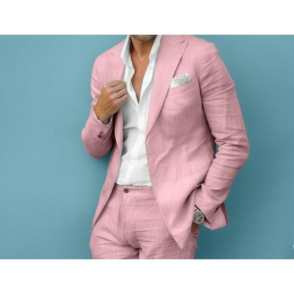 Linen Wedding Men Suits Slim F - Men'S Formal Wear No Suit recension och pris