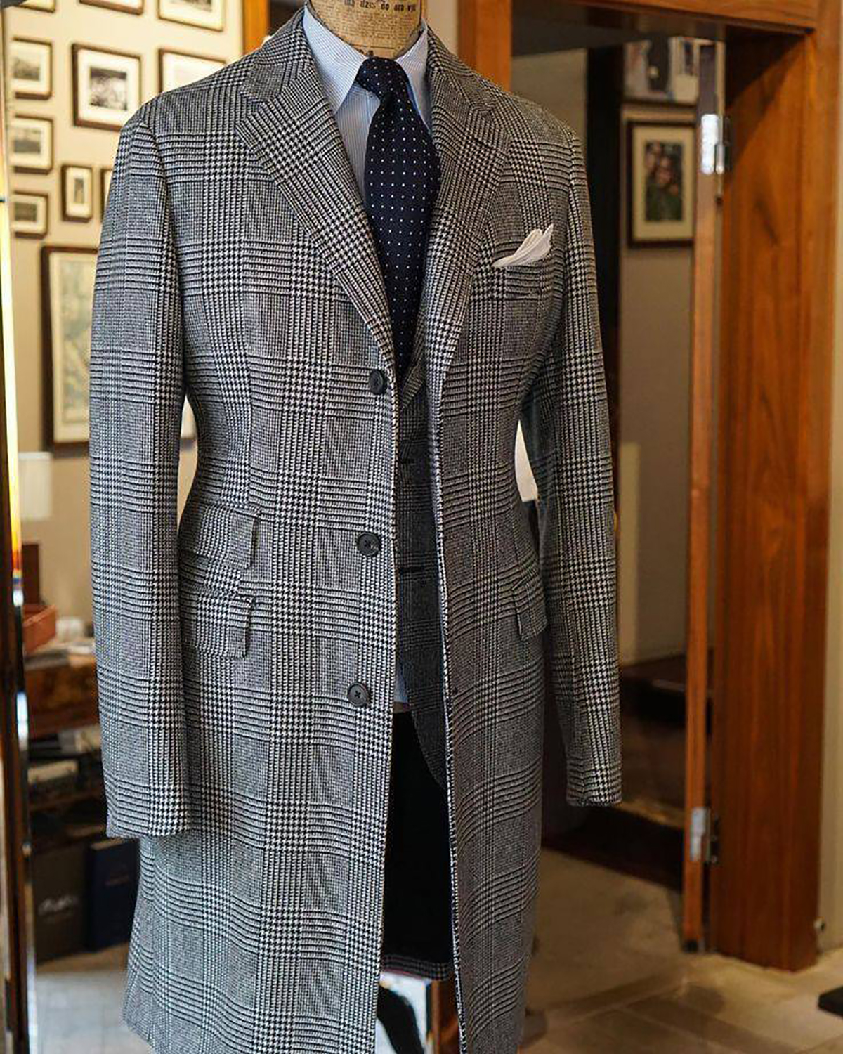 Plaid Woolen Overcoat Jacket F - Men'S Formal Wear No Suit recension och pris