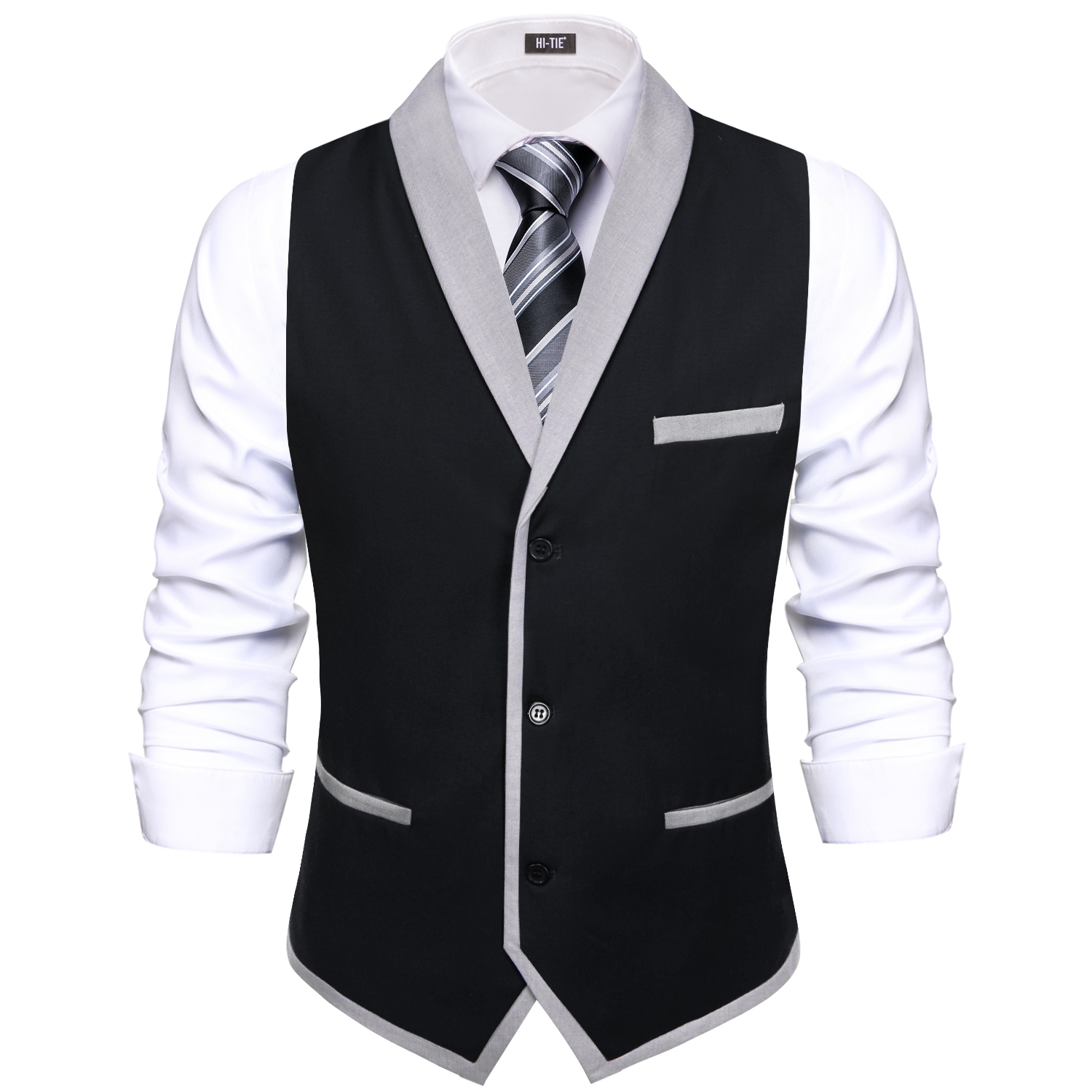 Lapel Single Waistcoat Navy Bl - Men'S Formal Wear Waistcoat recension och pris