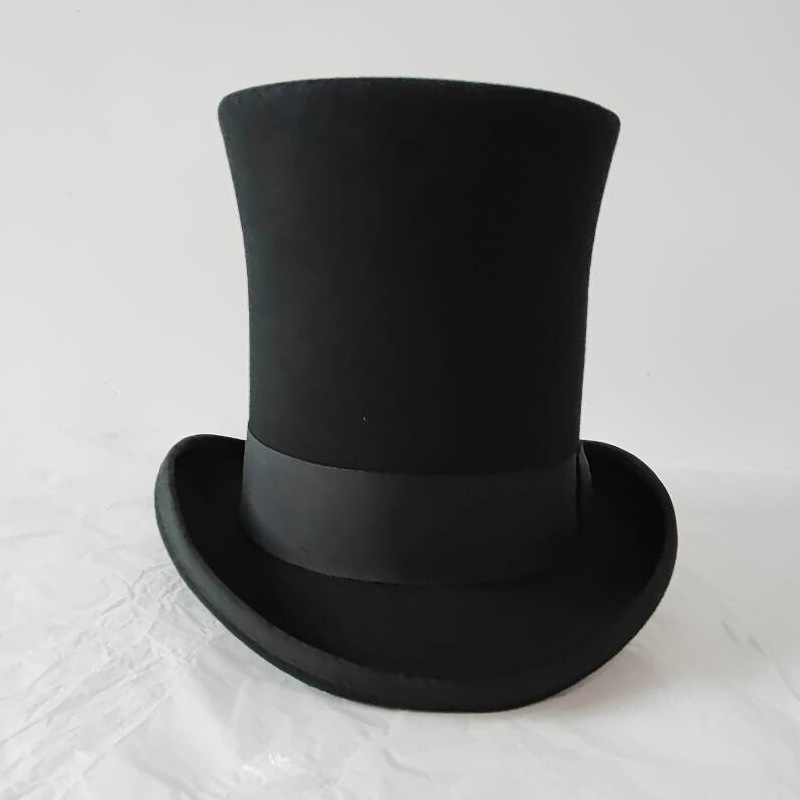 Black 25cm Wool Felt High Top  - Victorian Men'S Formal Wear recension och pris