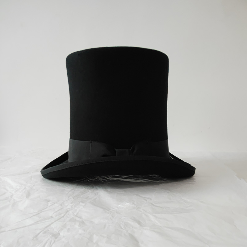 Black 25cm Wool Felt High Top  - Victorian Men'S Formal Wear recension och pris