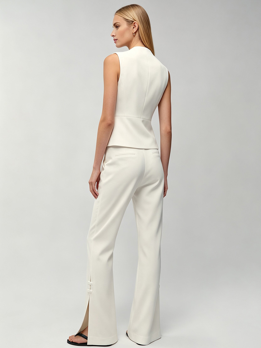 LIMO Women White Chinese Frog  - Men'S Formal Style recension och pris