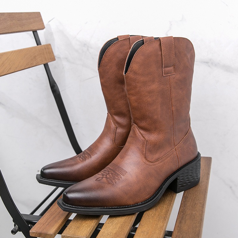 Men Boots Classic Embroidery W - Men'S Ethnic & Formal Designer Wear Studio S recension och pris