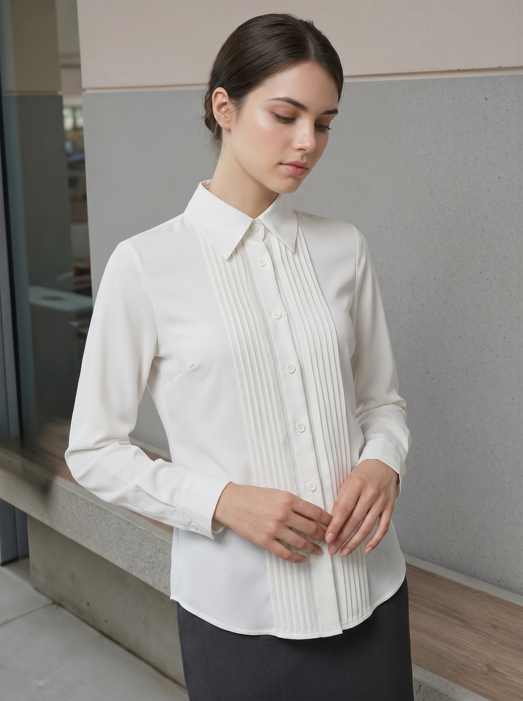 Gadinus Women Solid Pleated Sh - Men'S Formal Style recension och pris