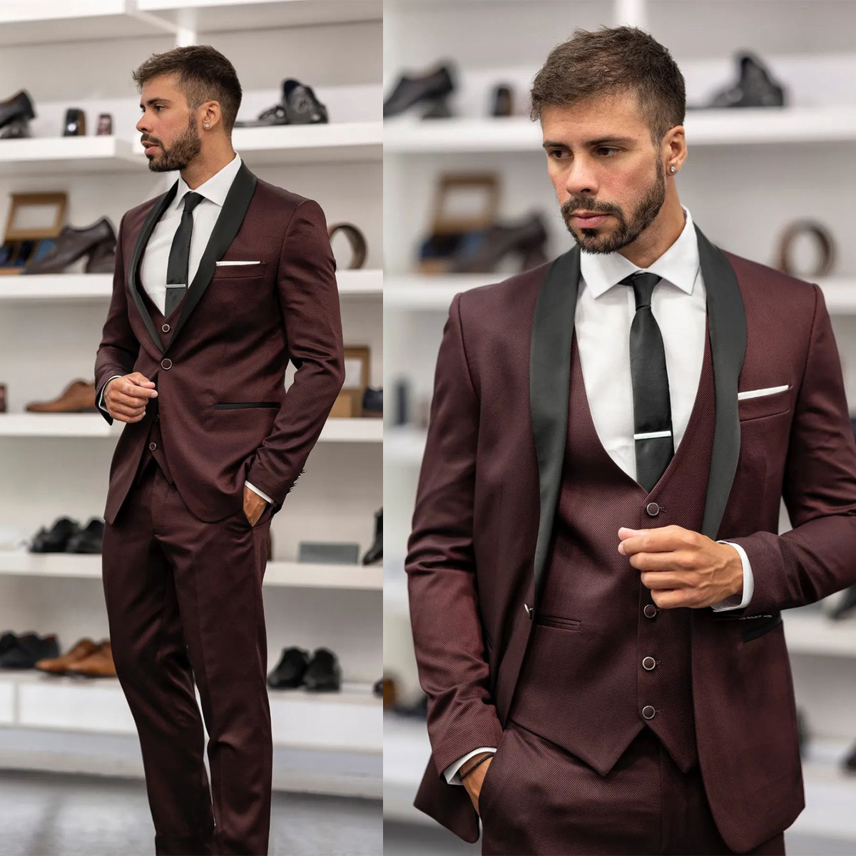Classic Men Suit Cotton Weddin - Men'S Formal Wear No Suit recension och pris
